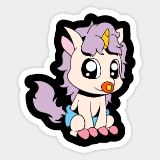 Kawaii Baby Unicorn Sticker